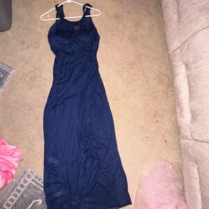 Elegant Navy Blue Women's Dress